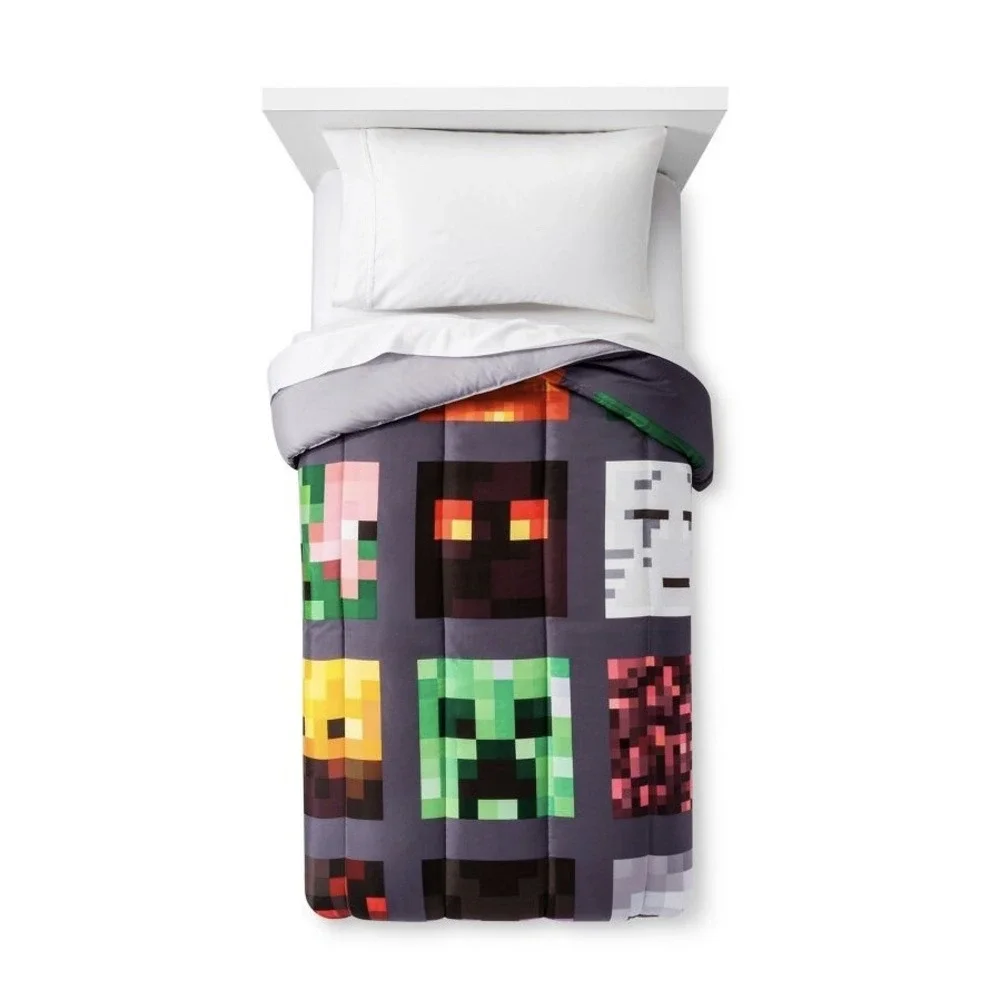 MINECRAFT Comforter Sheet Set 6PC FULL DOUBLE GAMER KIDS‎ TEENS NIP